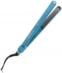 BaBylissPRO Nano Titanium & Ceramic Ultra-Slim Hair Straightener, Extra-Long Dual Voltage Flat Iron with floating plates, 1" wide, Blue