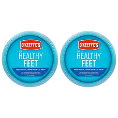O'Keeffe's Healthy Feet Foot Cream, Healing Moisturizer, Relieves and Repairs Extremely Dry Cracked Feet, Instantly Boosts Moisture Levels, Two 3.2oz/90.7g Jars, (Pack of 2)