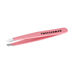 Tweezerman Exclusive Rose Tea Mini Slant Tweezer - Tweezers for Eyebrows, Travel Tweezers for Eyebrows, Facial Hair, Ingrown Hair