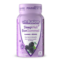 Vitafusion SleepWell Gummies - Melatonin Gummy Supplement, Helps Improve Sleep Quality, Minimizes the Effects of Jetlag, Re-set Sleep-Wake Cycle, 5 g of Melatonin per Serving - 60 Count