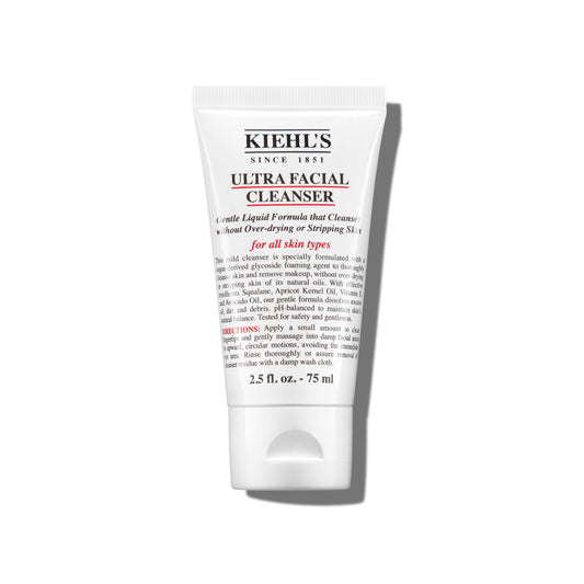 Kiehl's Ultra Facial Cleanser, Lightweight Foamy Facial Cleanser, Enriched Formula that Replenishes Skin Barrier, Gently Exfoliates and Moisturizes, Suitable for All Skin Types - 75ml