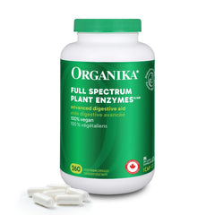 Organika Full Spectrum Plant Enzymes- Helps Break Down Carbs, Fat, Protein, Dairy- 260 vcaps