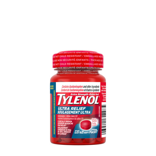 Tylenol Ultra Relief for Headache and Migraine Pain Relief, 500 mg Acetaminophen, 120 Tablets