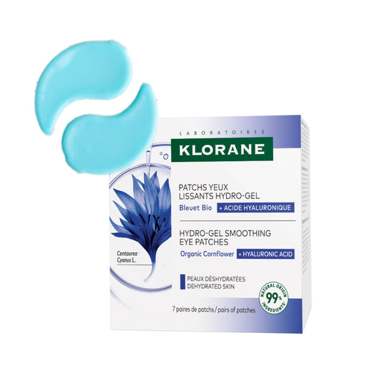 Klorane - Smoothing & Soothing Eye Patches With Organic Cornflower And Hyaluronic Acid - For Puffy Eyes - 7x2 patches