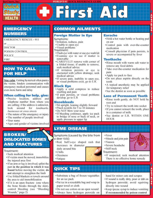 First Aid: QuickStudy Laminated Reference Guide (Quick Study Health)