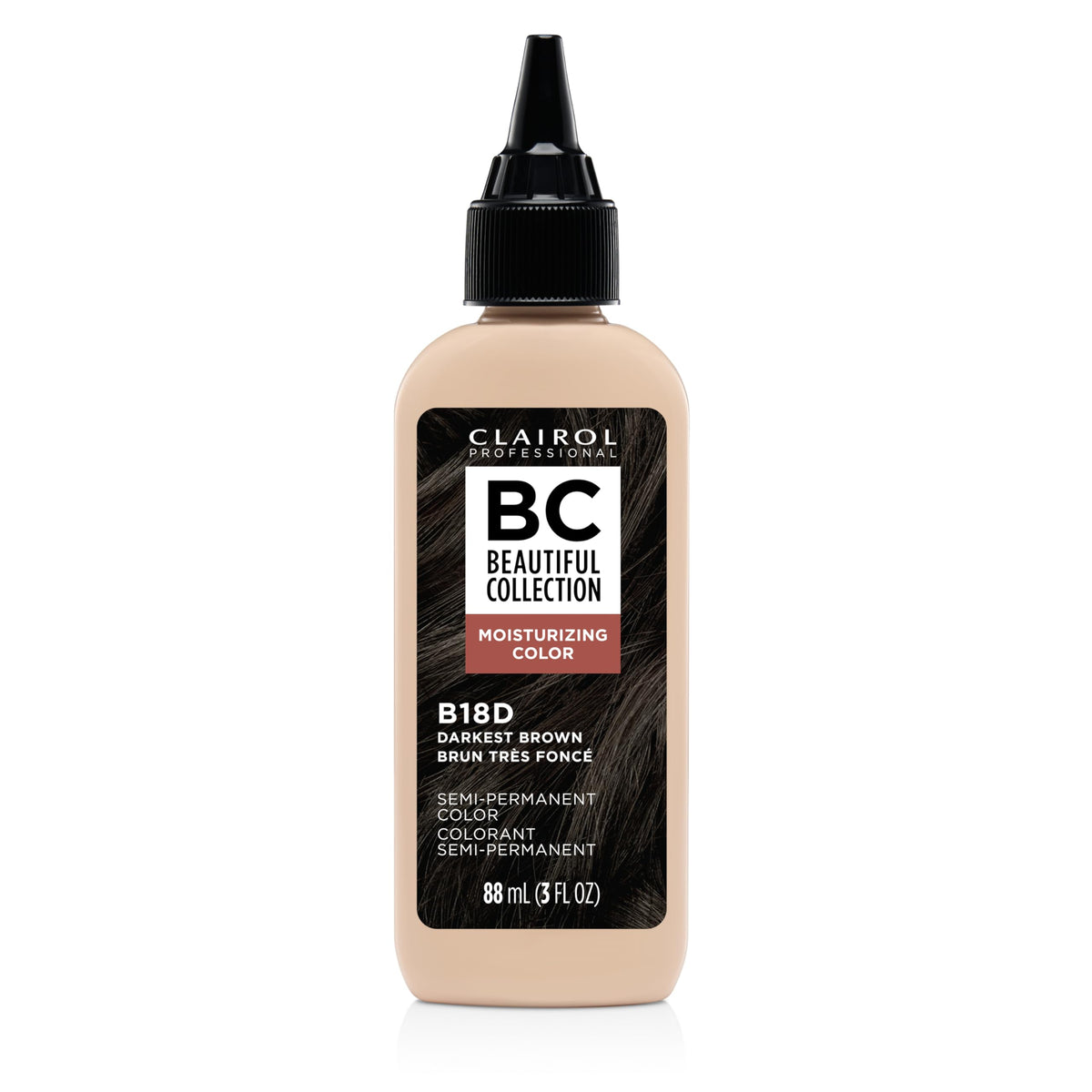 Clairol Professional Beautiful Collection Hair Color, 18D Darkest Brown, 3 oz. - Packaging May Vary