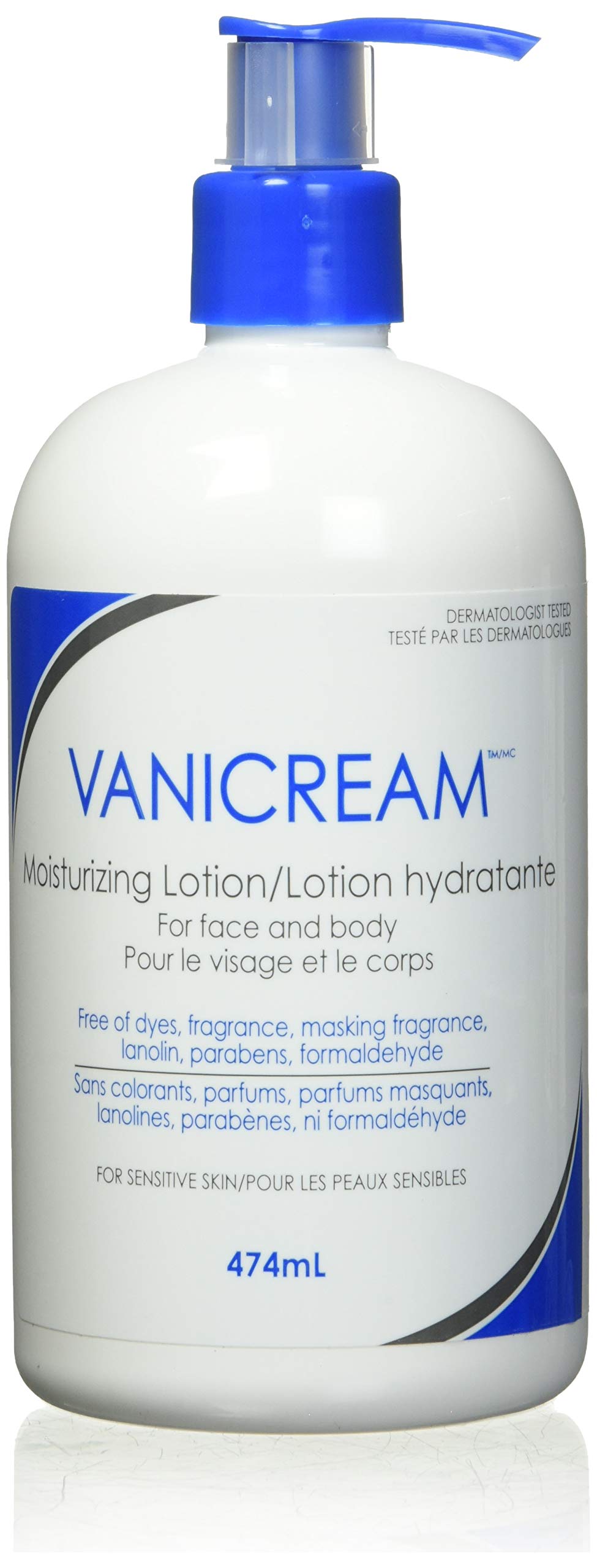 Vanicream Moisturizing Lotion Pump For Sensitive Skin Dermatologist Tested Fragrance and Paraben Free 474 mL