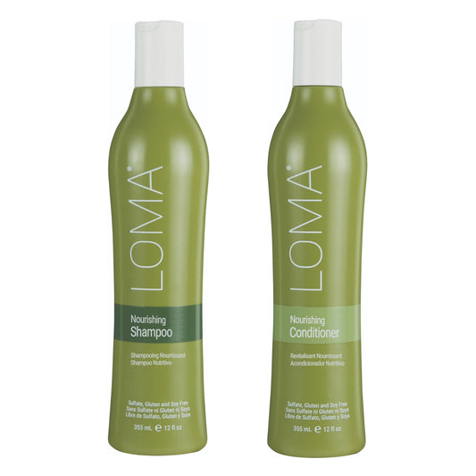 Loma Hair Care Nourishing Shampoo Nourishing Conditioner Duo, 12 Fl Oz