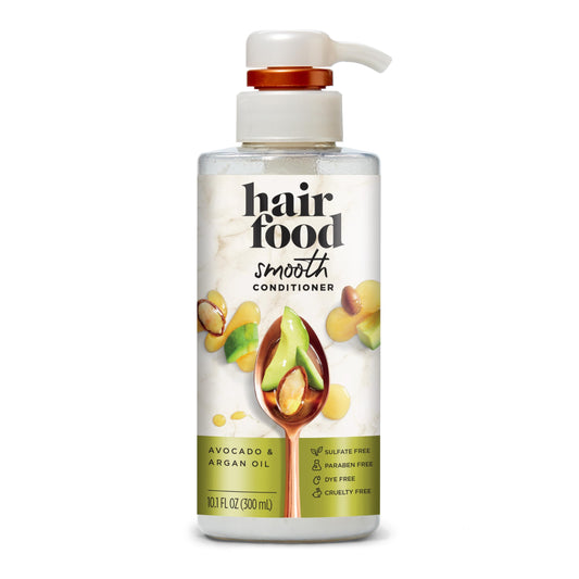 Hair Food Avocado & Argan Oil Sulfate Free Conditioner, 300 mL, Dye Free Smoothing
