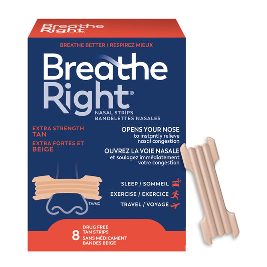 Breathe Right Extra Tan 8ct