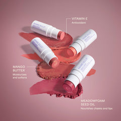 Marcelle Cheek Loving Cheek and Lip Multi-Stick, Perfectly Nude, Cream Blush Stick, Lightweight, Longwear, Hydrating, Hypoallergenic, Fragrance-Free, Paraben-Free, Vegan, Clean, Cruelty-free, 6 g