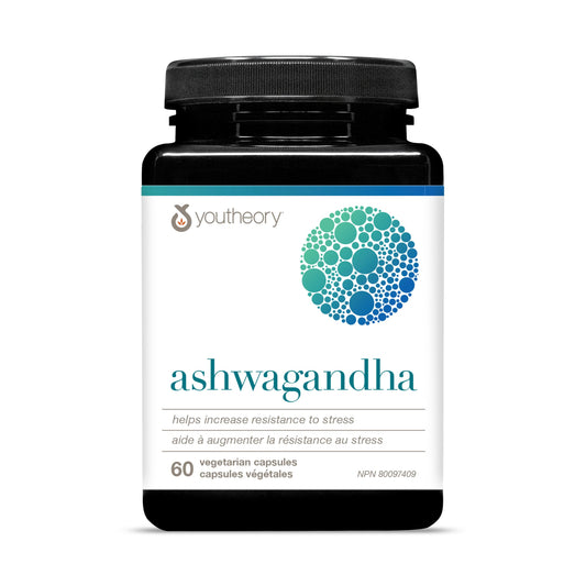 Youtheory Ashwagandha 7,200 mg Per Serving, with Clinically Proven KSM-66 and GingeverGinger to Support the Efficacy of Ashwagandha. Helps Increase Resistance to Stress and Anxiety, Vegan, 60 Capsules