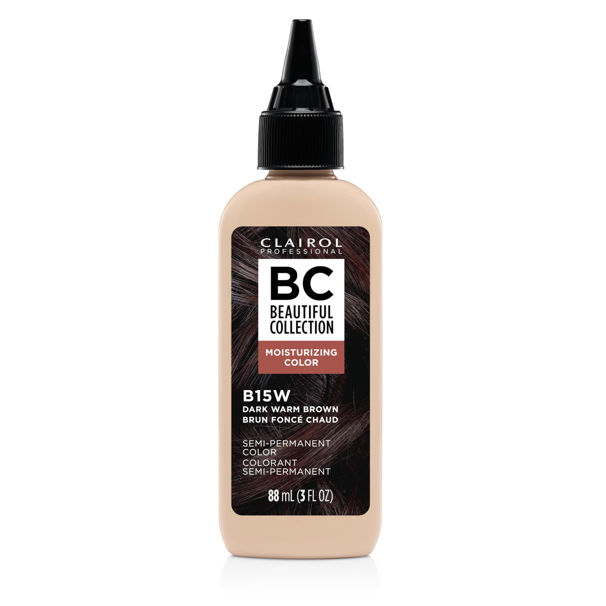 Clairol Professional Beautiful Collection Hair Color, 15W Dark Warm Brown, 3 Fl Oz - Packaging May Vary