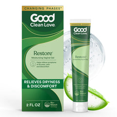 Good Clean Love Restore Moisturizing Vaginal Gel, pH-Balanced, Water-Based with Aloe Vera & Lactic Acid, Reduces Dryness, Discomfort & Odor for Women, 2 Oz