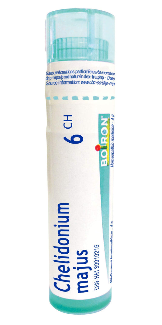 Boiron Chelidonium majus 6ch,Homeopathic medicine. Each tube contains 4 g (approximately 80 pellets)