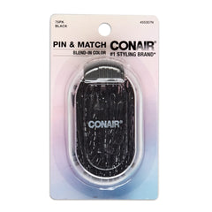 Conair Secure Hold Bobby Pins, Set of Hairpins, Black, 75 Count