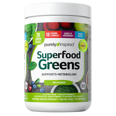Purely Inspired Greens Superfood Powder for Women and Men - Organic Greens Smoothie Blend Supports Digestive Health & Immunity - Fruit & Veggie Blend, Gluten-Free (24 Servings)
