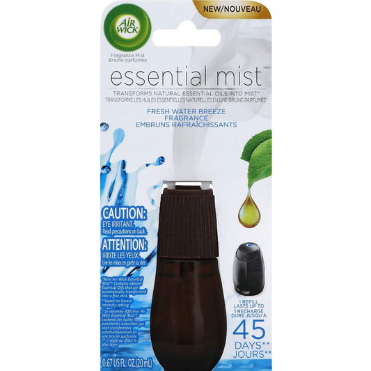 Airwick Essential Mist Refill, Essential Oils Diffuser, Happiness, Air Freshener, Aromatherapy, 0.67 Fl Oz (Pack of 1)