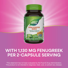 Nature’s Way Fenugreek Seed – Breastfeeding Supplement – Lactation Support to Help Mothers Increase Breast Milk Production, Non-GMO – 100 Vegetarian Capsules