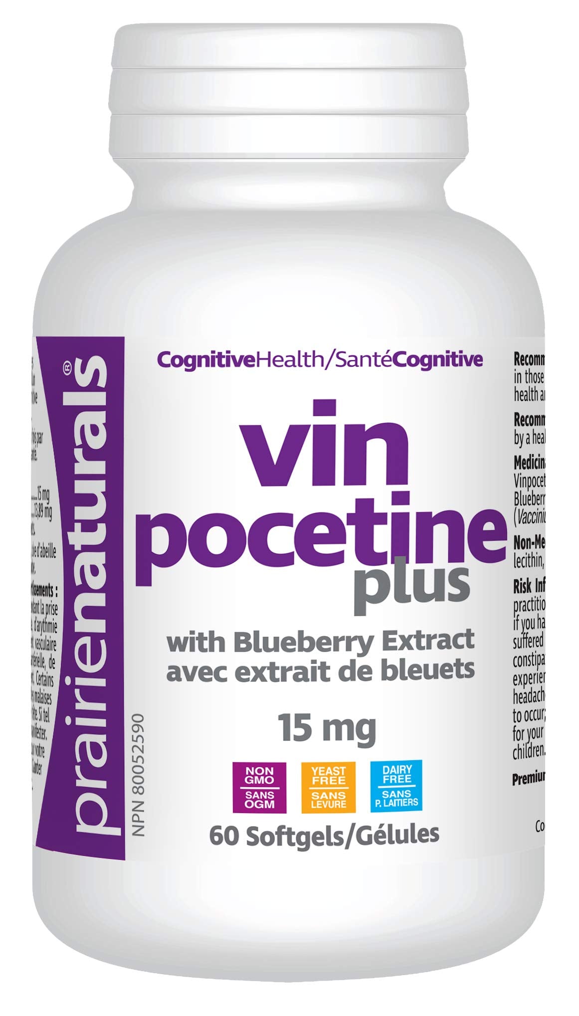 Prairie Naturals Vinpocetine with Blueberry Softgel - 60 Count