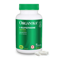 Organika Canadian-Made L-Glutathione (Reduced), Antioxidant and Detox Support -100 Caps