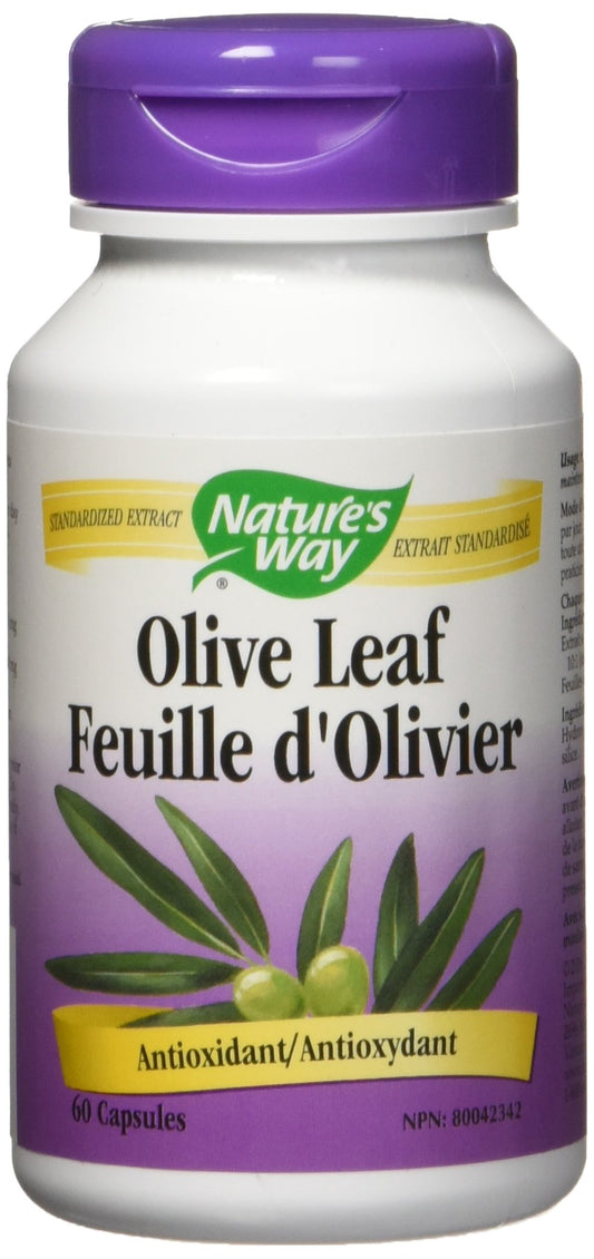 Nature's Way Olive Leaf – Provides Antioxidants – Diuretic - Standardized Extract - Premium Herbal Supplement - 60 Vegetarian Capsules