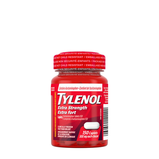 Tylenol Extra Strength For Pain Relief, Headache Relief, and Reducing Fever, 500 mg Acetaminophen 150 Caplets