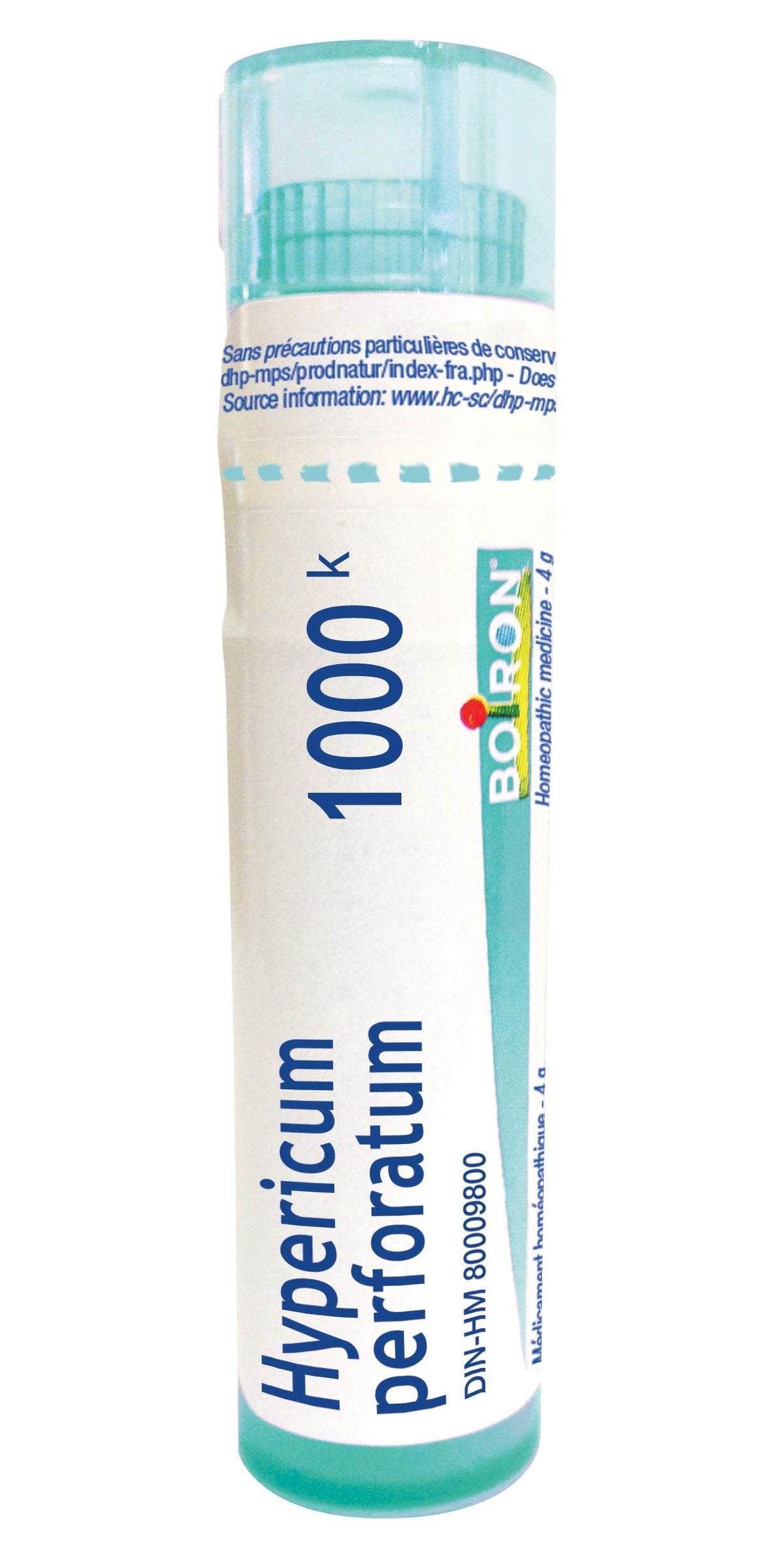 Boiron Hypericum perforatum 1m,Homeopathic medicine. Each tube contains 4 g (approximately 80 pellets)