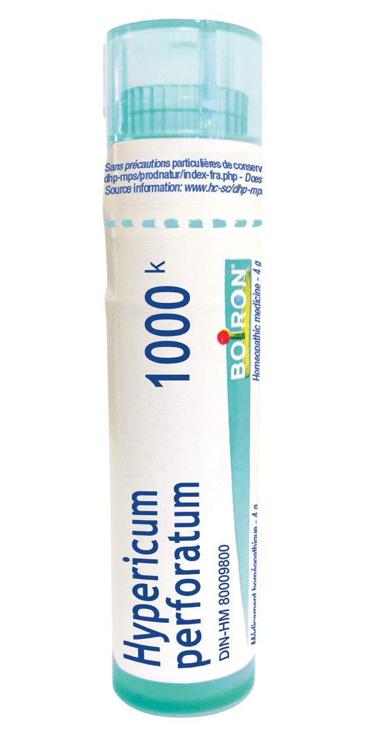 Boiron Hypericum perforatum 1m,Homeopathic medicine. Each tube contains 4 g (approximately 80 pellets)