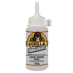 Gorilla Glue Clear, Non-Foaming, Water Resistant, Indoor & Outdoor, Versatile Bonding Usage, Easy Application Nozzle, 3.75oz/110ml Bottle, (Pack of 1)