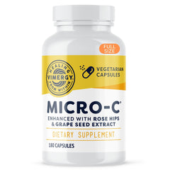 Vimergy Micro-C® Vitamin C Capsules – 500mg per Capsule, Supports Immune Health*, Promotes Collagen Production, Supports Healthy Bones*, Kosher, Vegan & Gluten-Free, Regular Size 180 Capsules