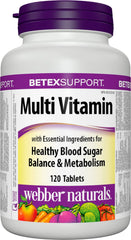 Webber Naturals Diabetex, Multivitamin, Tablet, 120 Count