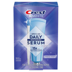 Crest 3DWhite Daily Whitening Serum Fresh Mint, Leave-on Teeth Whitening Treatment, 29 mL