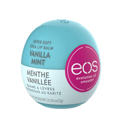 eos Super Soft Shea Lip Balm Sphere, Vanilla Mint, Lip Care to Moisturize Dry Lips, 7g