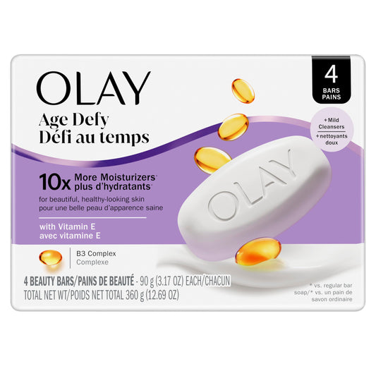 Olay Age Defy 4 Bar Personal, 360 g Total (4 Count of 90 g Each)