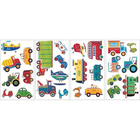 RoomMates RMK1132SCS Transportation Peel and Stick Wall Decals