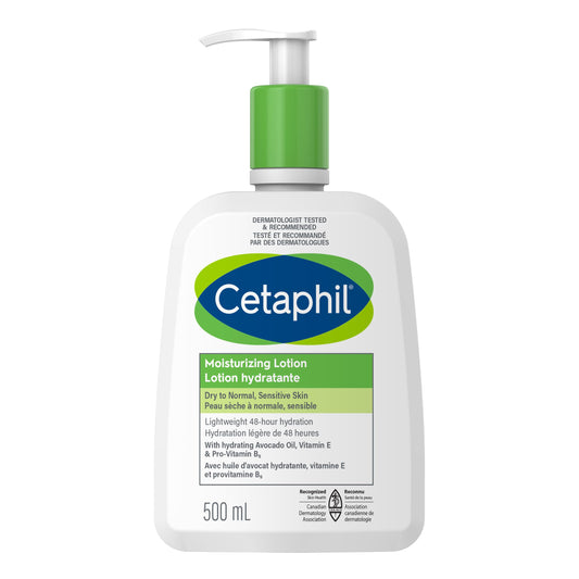 Cetaphil Moisturizing Lotion, Hydrating Body Lotion & Moisturizer for Sensitive & All Skin Types, Fragrance Free, Hypoallergenic, Non-Comedogenic, Dermatologist Recommended, 500 ml