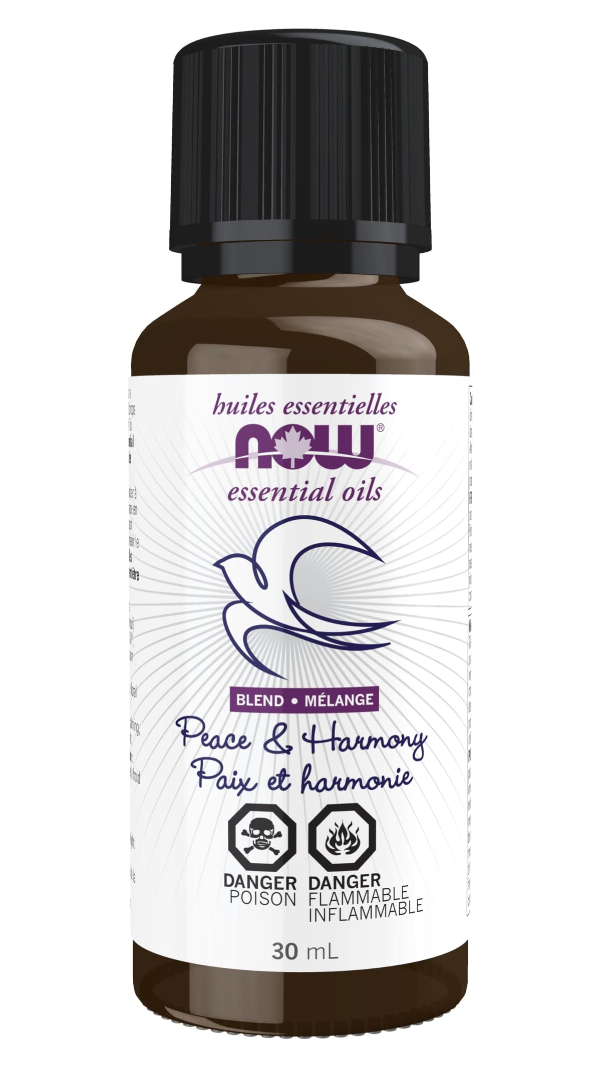 NOW Essential Oils, Peace & Harmony Oil Blend, Calming Aromatherapy Scent, Blend of Pure Essential Oils, Vegan, Child Resistant Cap, 30mL