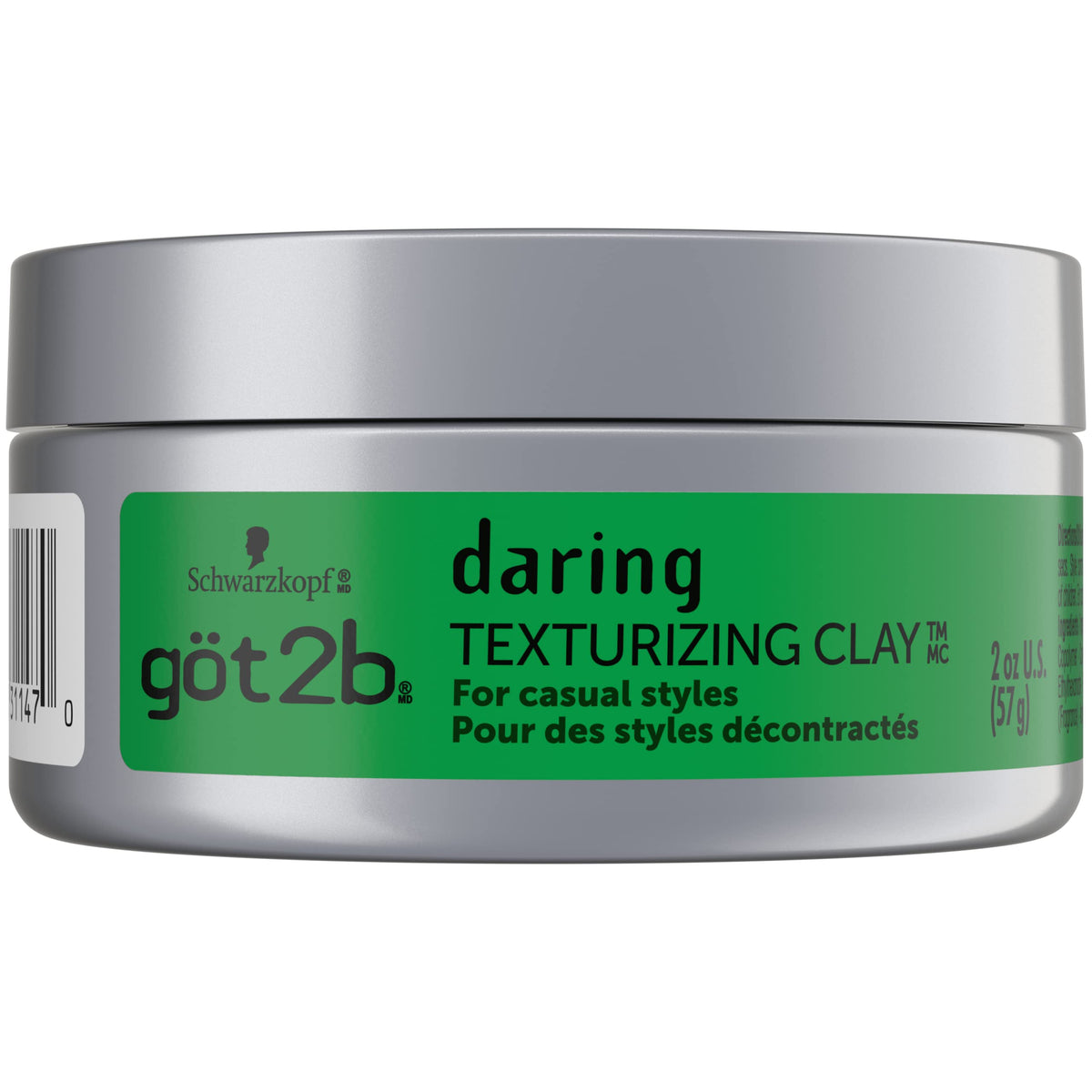 Got2b Daring Texturizing Clay for Casual Hair Styles, 57g, Matte Finish, High Hold Clay, for Short to Medium Length Hair