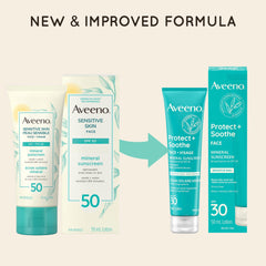 Aveeno Protect + Soothe Face Mineral Sunscreen SPF 30, 50 mL
