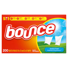 Bounce Dryer Sheets, Outdoor Fresh Scent Fabric Softener Sheets, 200 Count