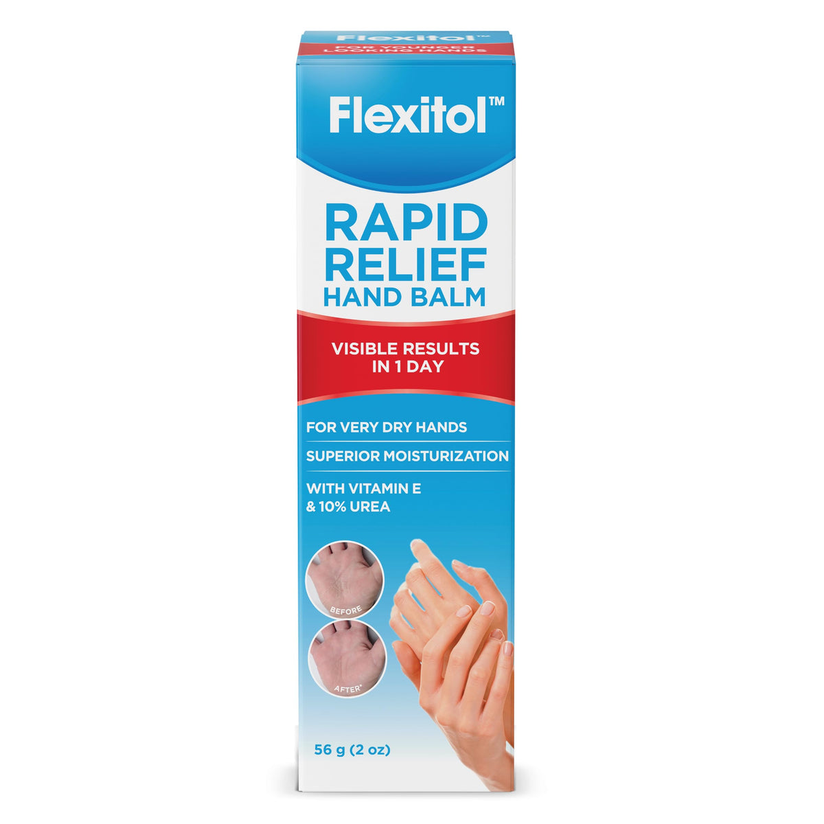 Flexitol Rapid Relief Hand Balm – Hydrating Hand Cream for Dry, Cracked Hands, Softening Balm with Urea, Moisturizing & Repairing Hand Cream for Severely Dry Skin, Non-Greasy (40g)