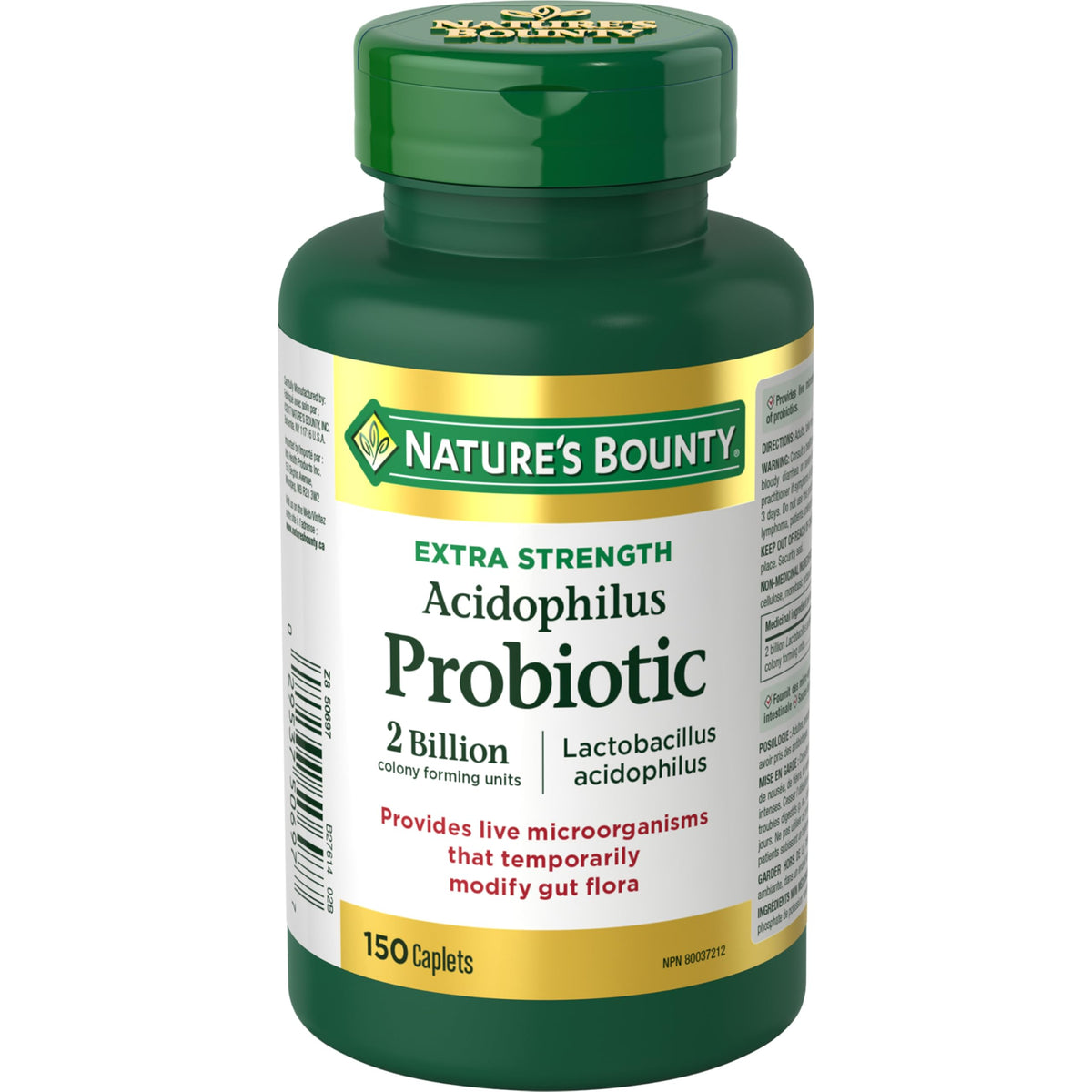 NATURE'S BOUNTY Extra Strength Acidophilus Probiotic, Temporarily Modifies Gut Flora, 105 g