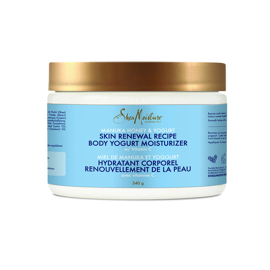 Shea Moisture Skin Renewal Body Moisturizer for stressed, dry skin Manuka Honey&Yogurt lotion enriched with Manuka Honey, Yogurt, and Vitamin C (340g)
