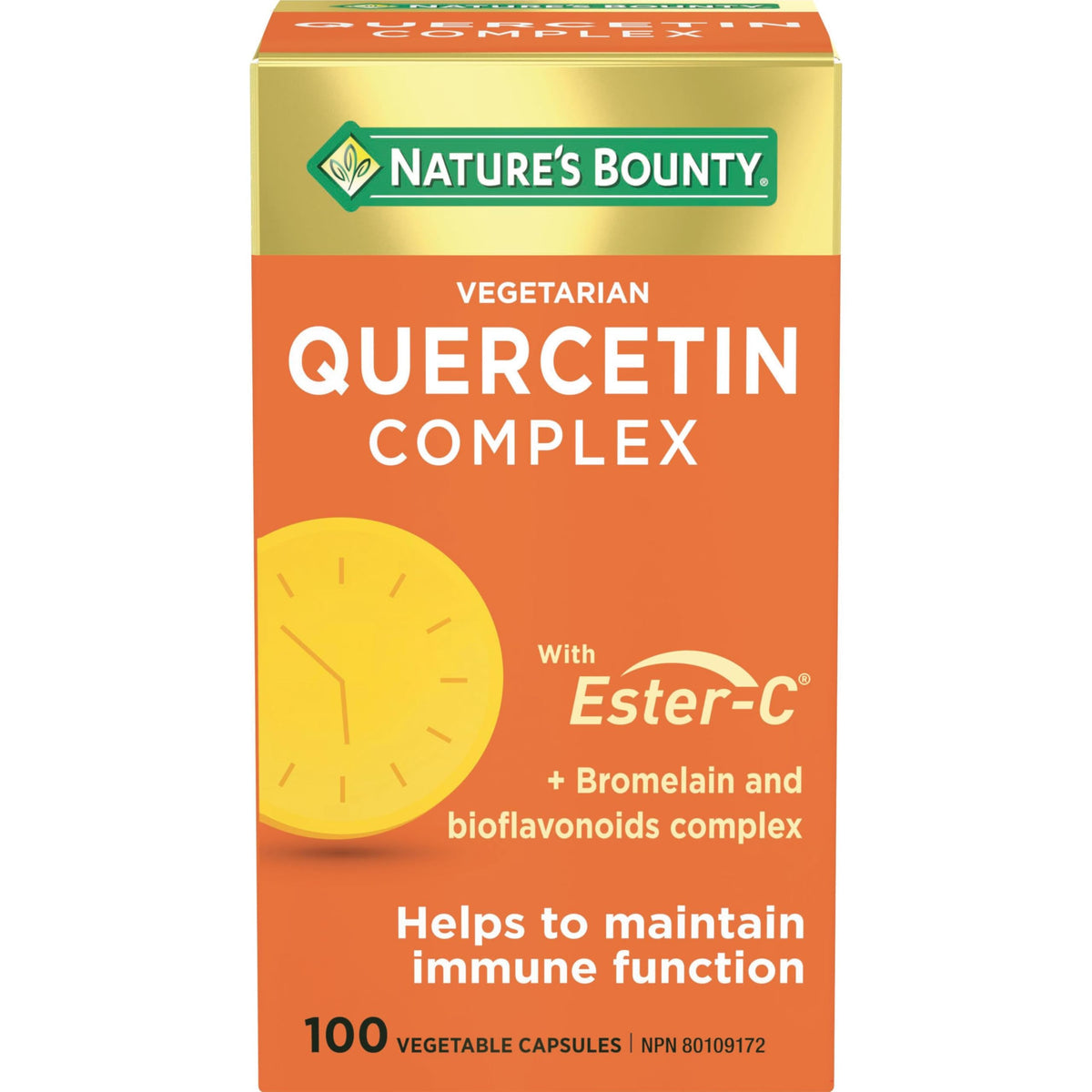 Nature's Bounty Vegetarian Quercetin Complex with Ester-C, 100 Count, Helps to maintain immune function