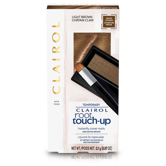 Clairol Root Touch-Up Temporary Root Powder, Light Brown Hair Color, Pack of 1 - Packaging May Vary