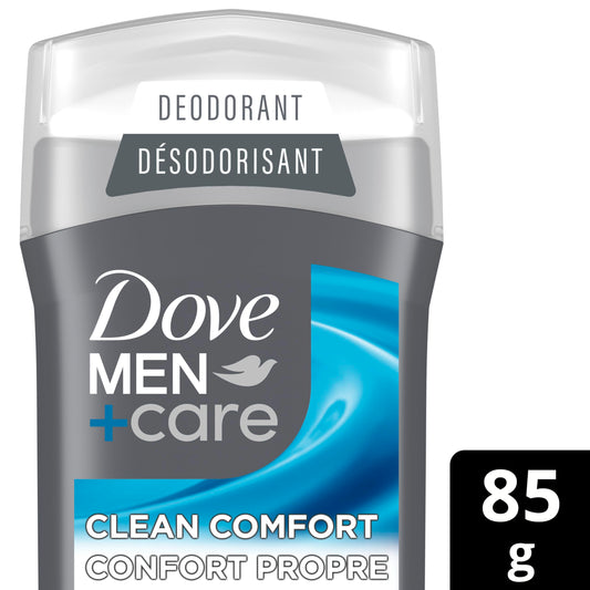 Dove Men+Care Deodorant Stick aluminum-free deodorant formula for 72H protection Clean Comfort with ¼ moisturizing cream, 85g