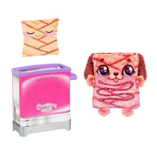 Cookeez Makery Toasty Treatz Toaster with Scented Plush - Comes with only 1 ; Make A Soft and Squishy Surprise Plush Friend. Pop-in-Bread and See A Surprise Plush Pop Up! - Styles May Vary