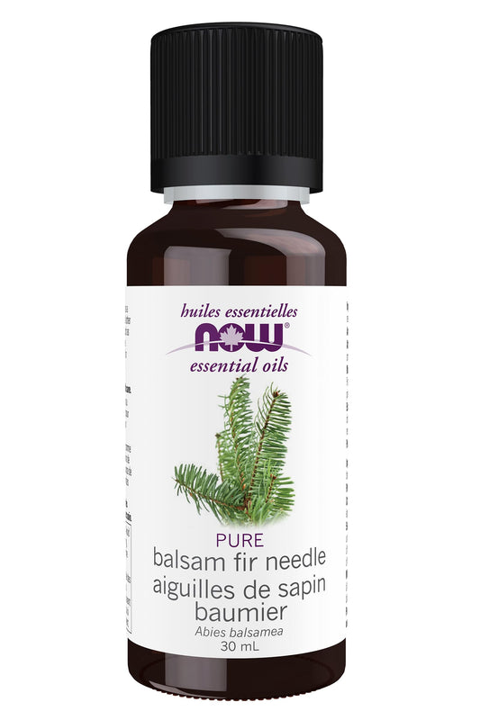 NOW Essential Oils, Balsam Fir Needle Oil, Woodsy Aromatherapy Scent, Steam Distilled, 100% Pure, Vegan, Child Resistant Cap, 30mL