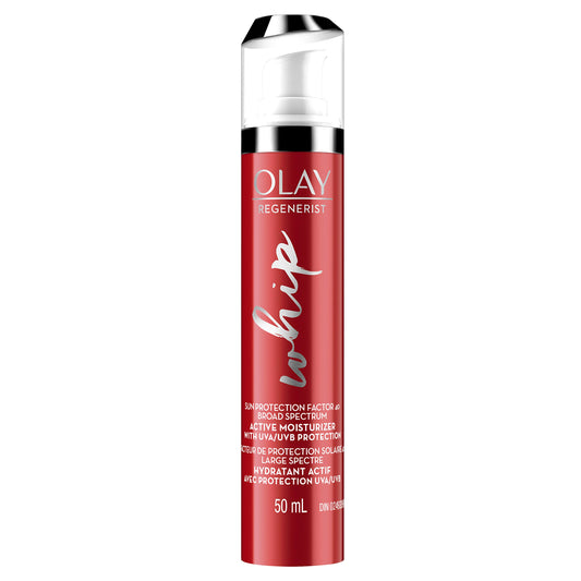 Face Moisturizer with SPF by Olay, Regenerist Whip Facial Cream with Sunscreen, Collagen Peptides, and B3, SPF 40 with UVA and UVB Protection, 1.7 Fl Oz